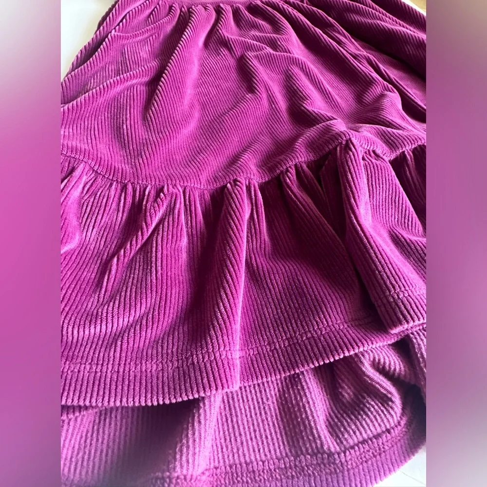 3T Millie Loves Lilly Velvet Tiered Dress in Plum Purple